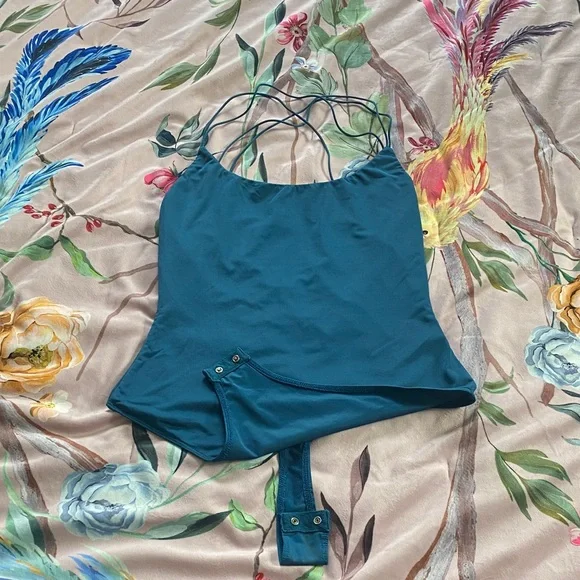Teal Le Lis Bodysuit - Picture 3 of 7